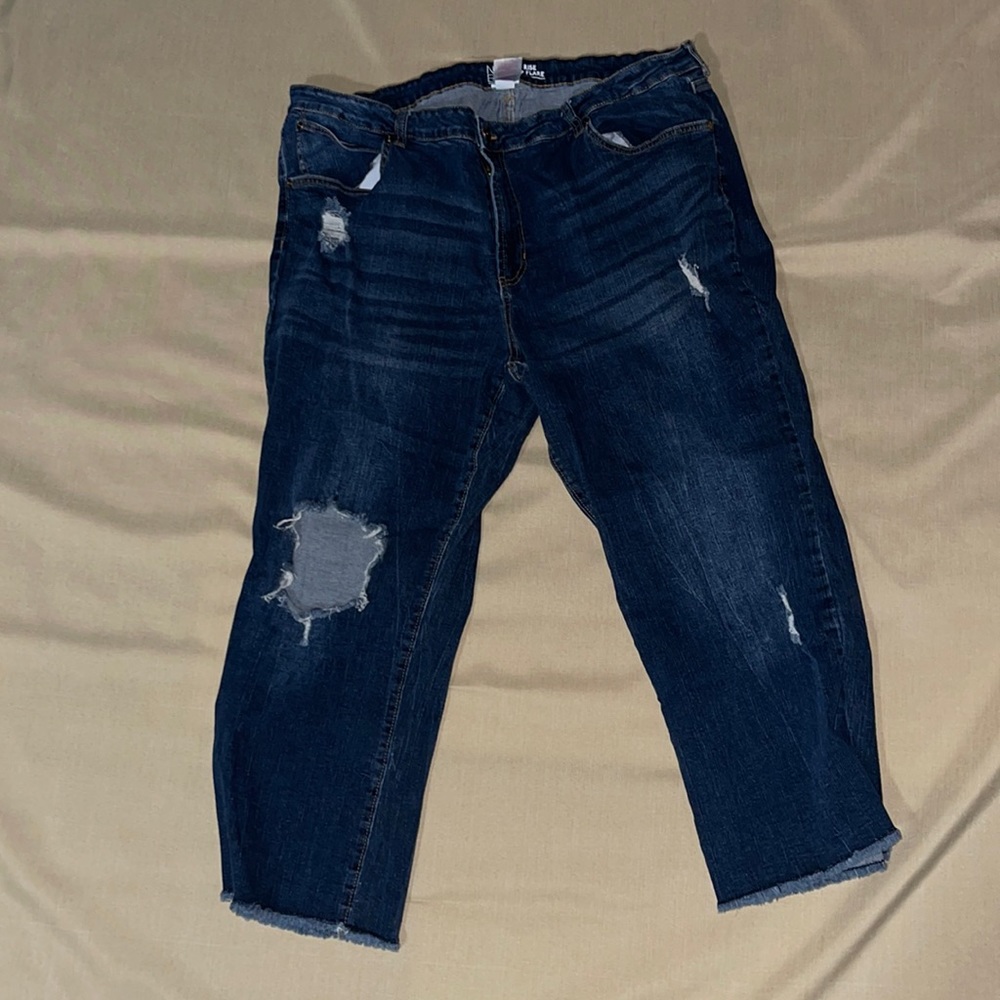 NOBO High Rise Crop Flare Jeans - Size 22